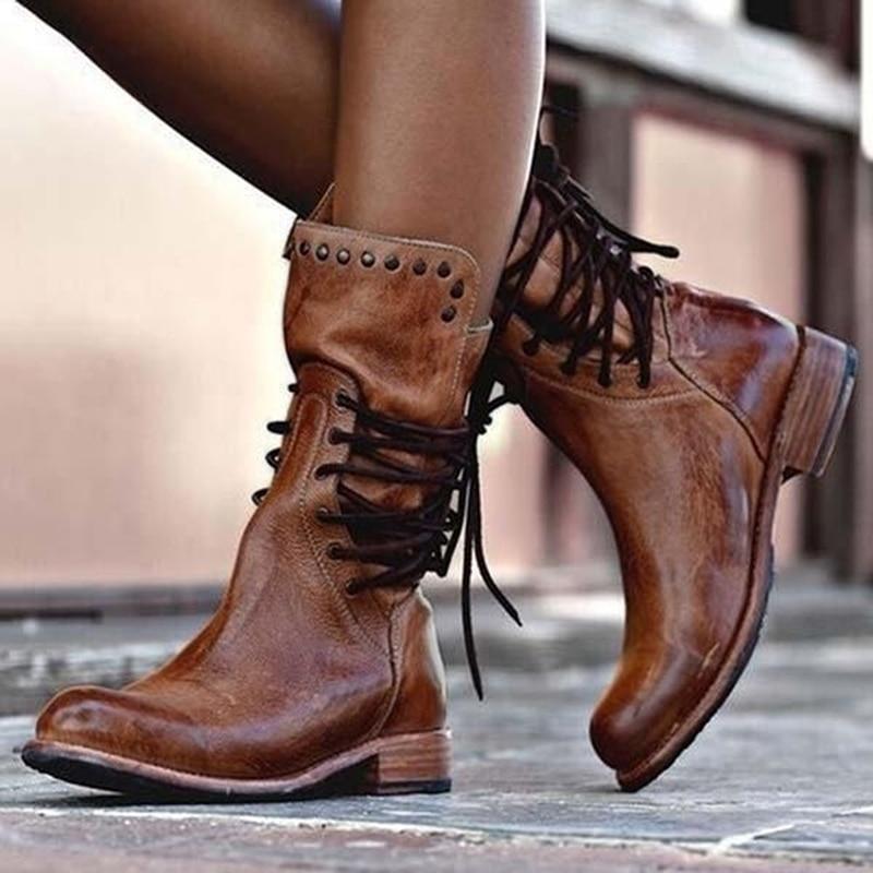 Rina Klassische Leder-Reitstiefel