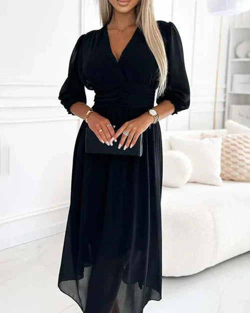 Nila | Luxuriöses Kleid mit dreiviertelärmeln für Damen