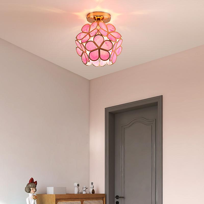 Florale Eleganz Glas-Deckenleuchte