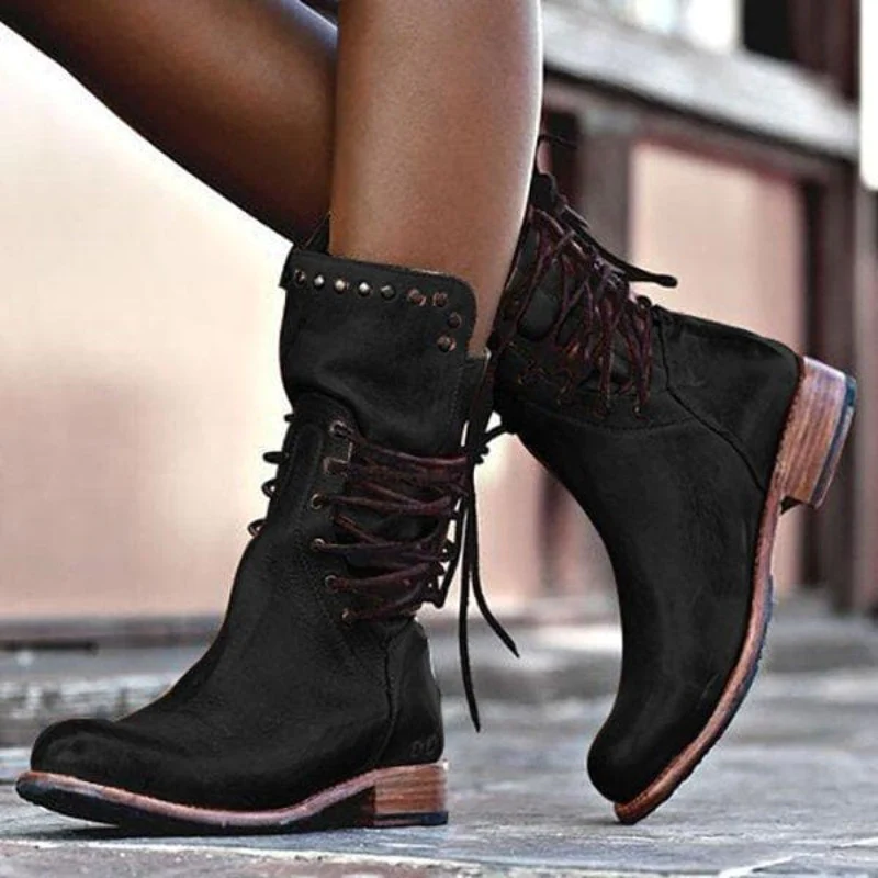Rina Klassische Leder-Reitstiefel
