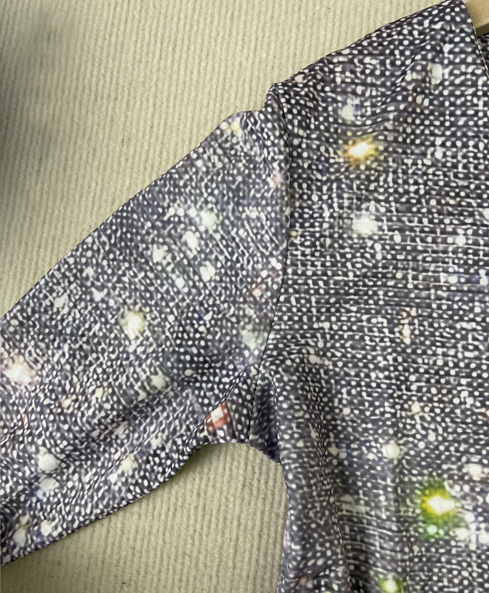Sophie Silber V-Ausschnitt Langarmshirt