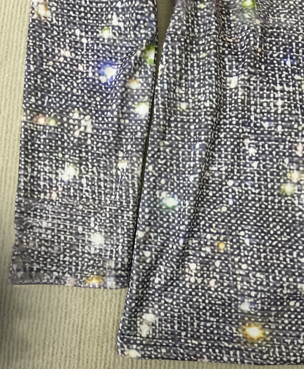 Sophie Silber V-Ausschnitt Langarmshirt