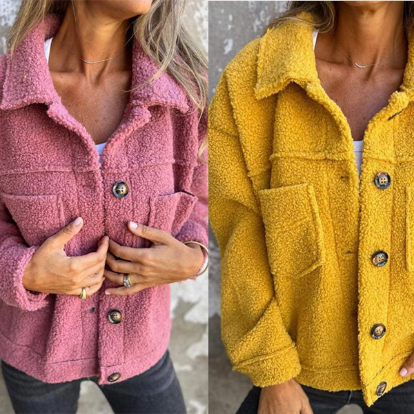 Lina | Kurze Warme Jacke mit Reverskragen für Damen
