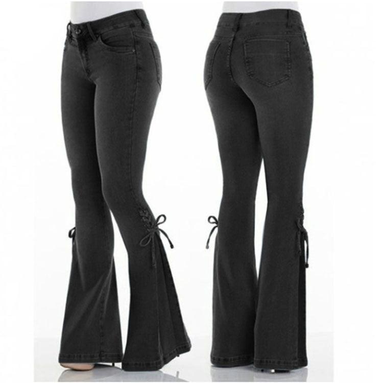 Sienna | High Waist Weite Hose mit Schnürung für Damen