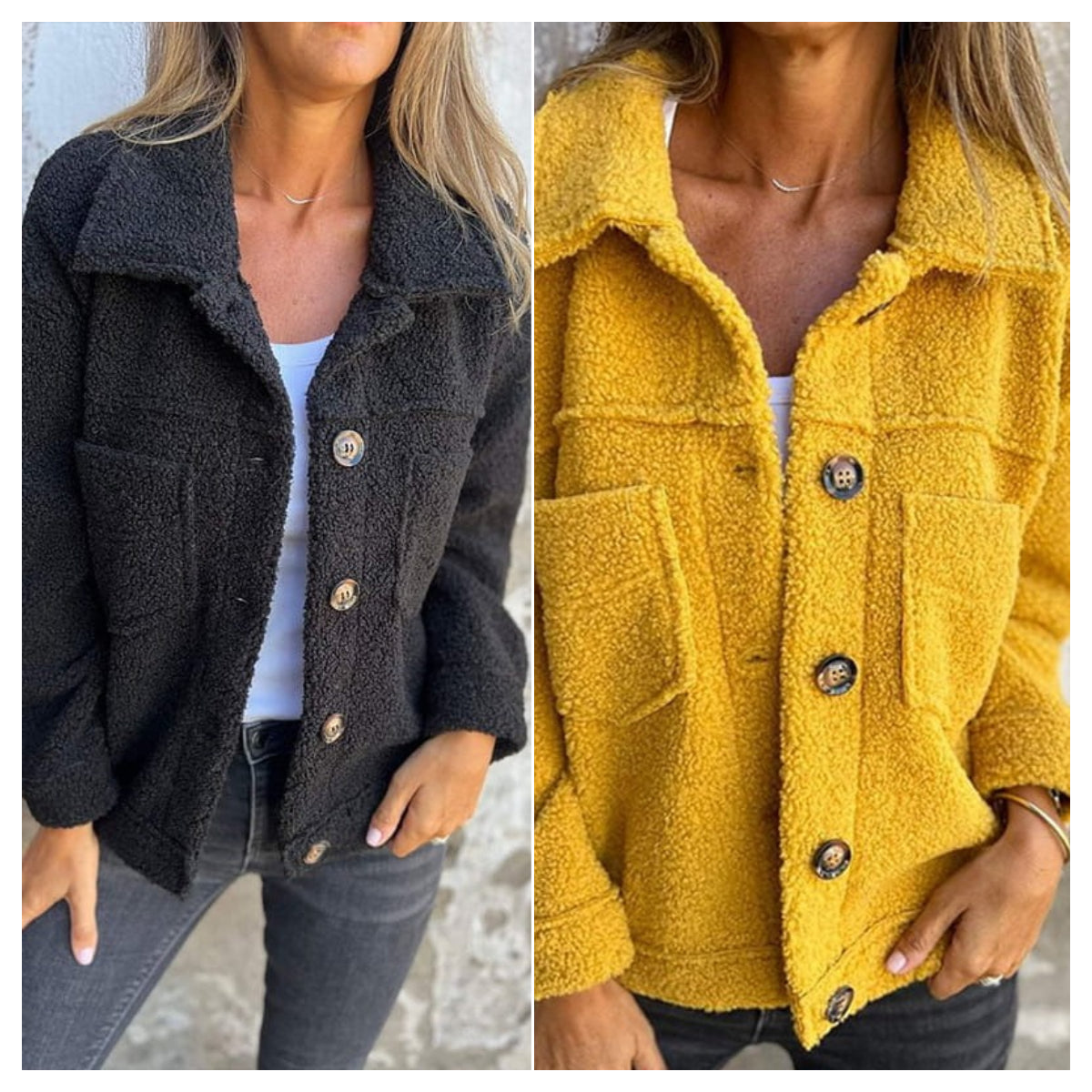 Lina | Kurze Warme Jacke mit Reverskragen für Damen