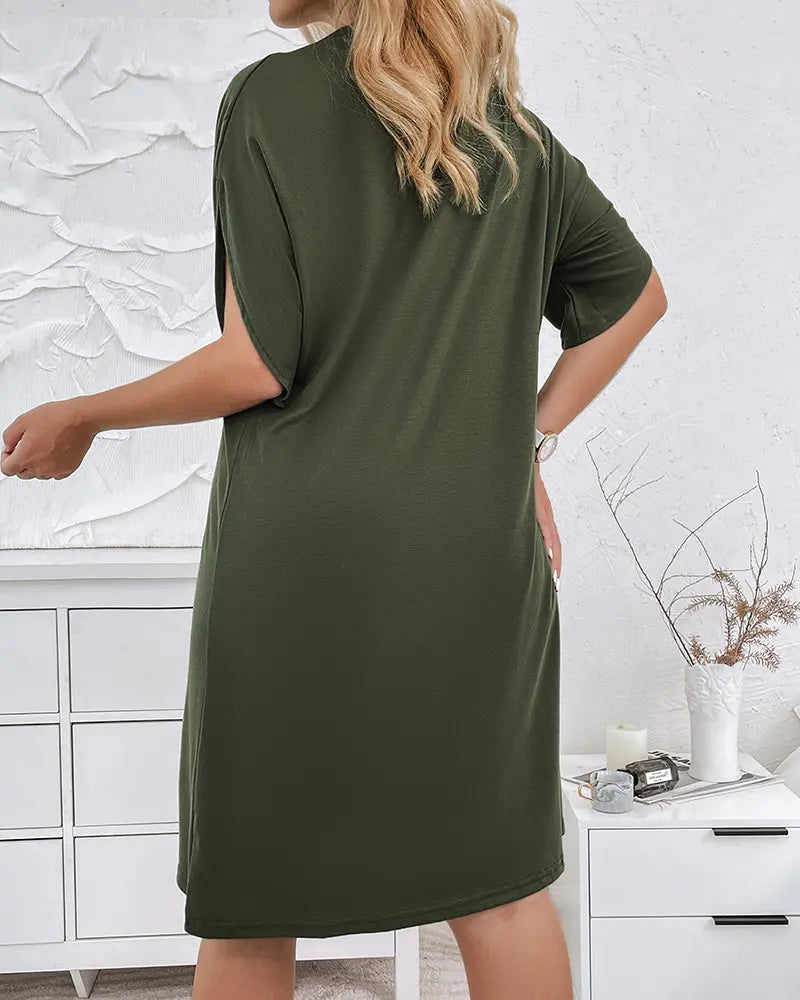 Valerie | Gepufftes Premium-Kleid mit V-Ausschnitt