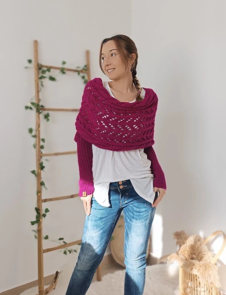 Emilia | Gestrickte Stola für Damen – Eleganter Schulterumhang
