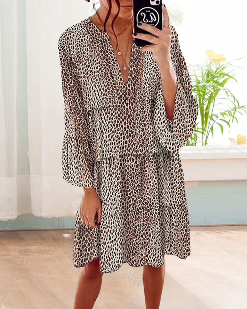 Ruby | Leopardenknielanges Damenkleid