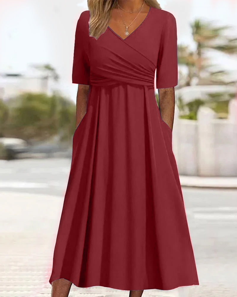Jasmin | Crossover Midi Kleid