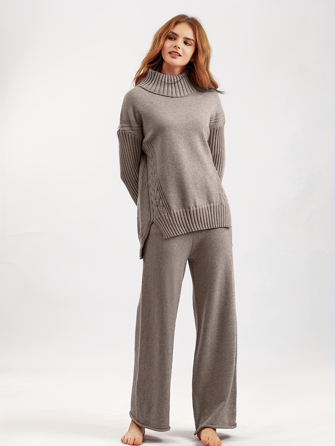 Zweiteiliges Annabelle Rollkragenpullover-Set