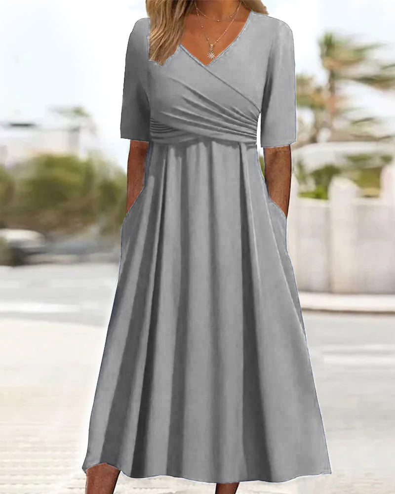 Jasmin | Crossover Midi Kleid