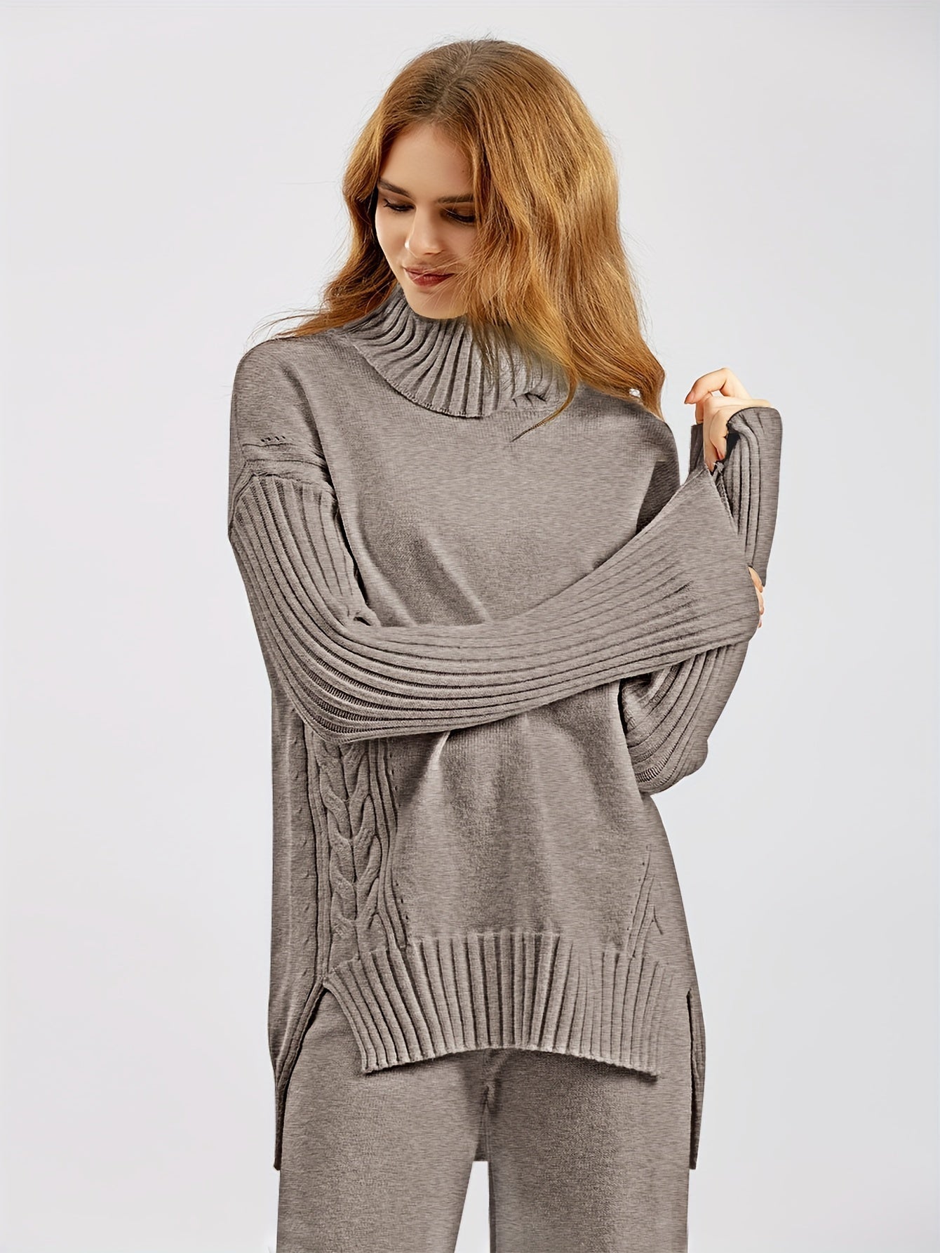 Zweiteiliges Annabelle Rollkragenpullover-Set