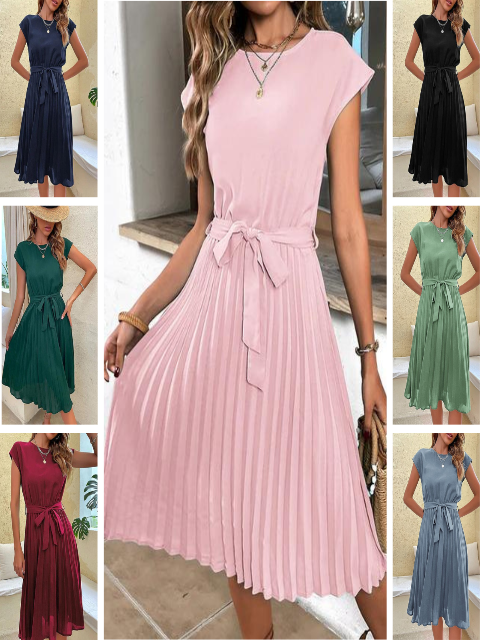 Cecilia | Mini-Kleid mit kurzen Ärmeln und Falten