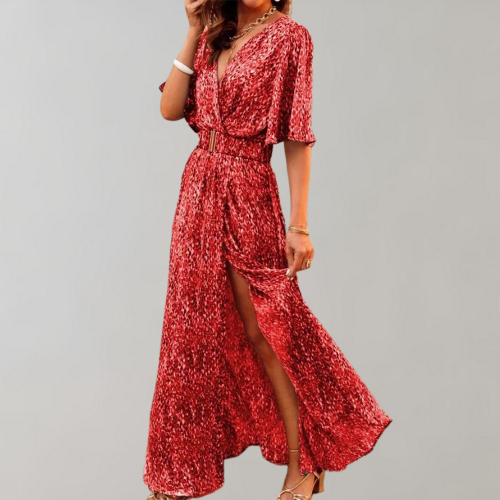 Mara | Damen Sommerkleid mit V-Ausschnitt