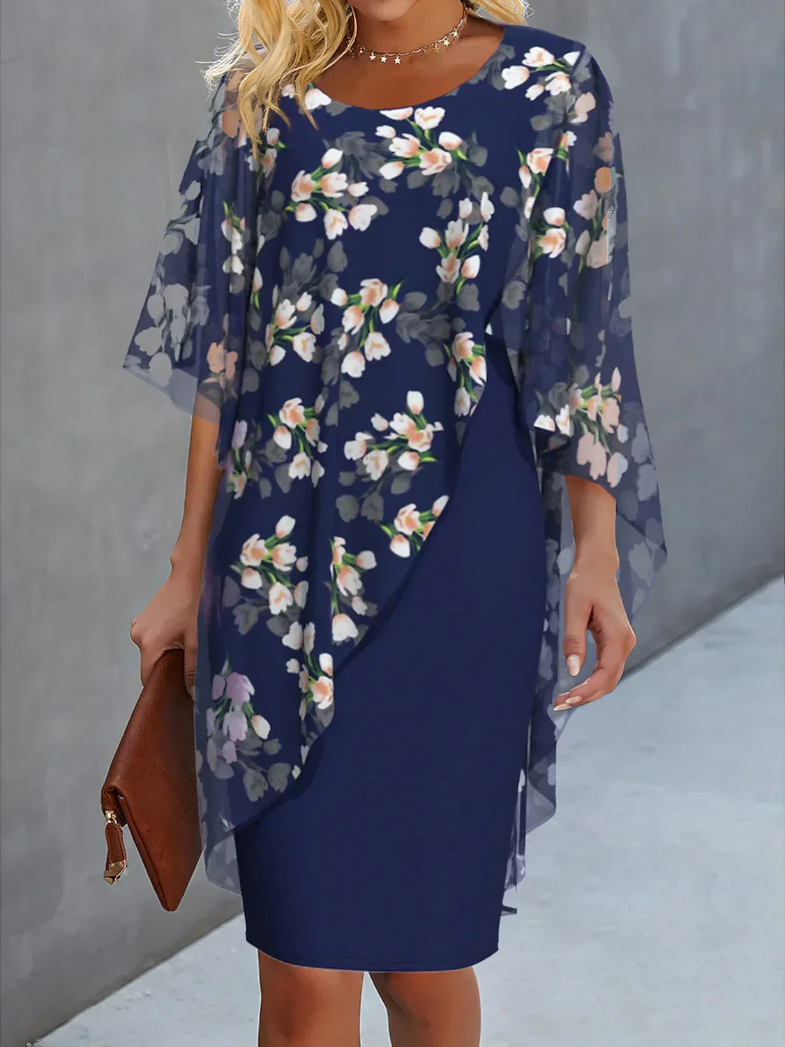 Lyanna | Blumige Chiffon Damenkleid
