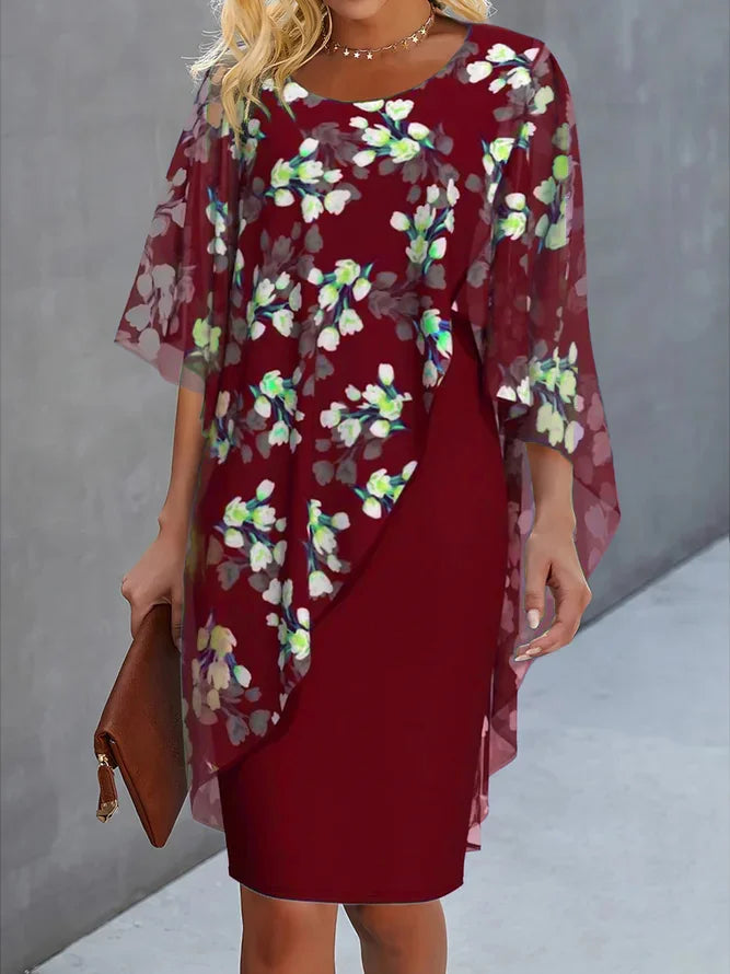 Lyanna | Blumige Chiffon Damenkleid