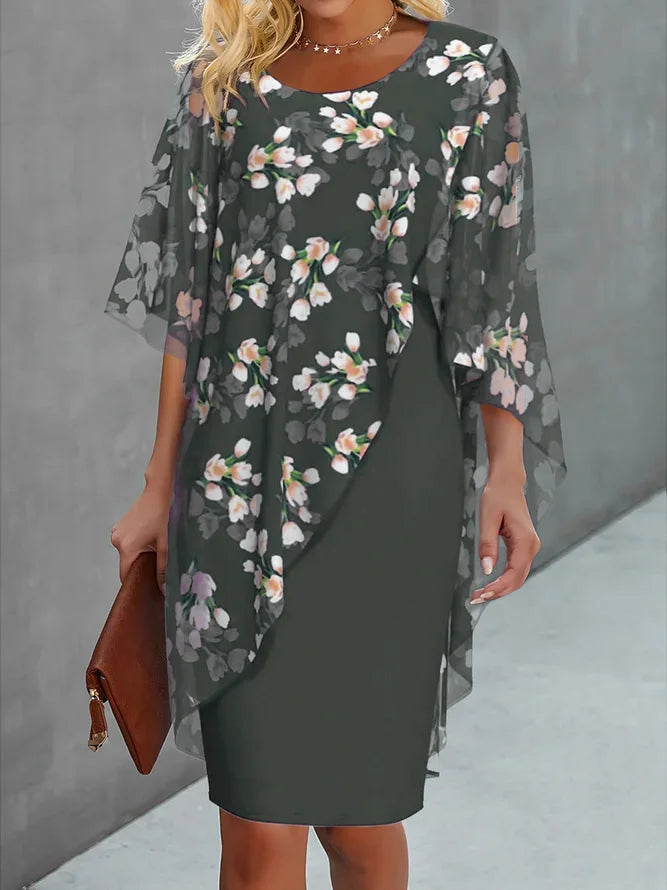 Lyanna | Blumige Chiffon Damenkleid