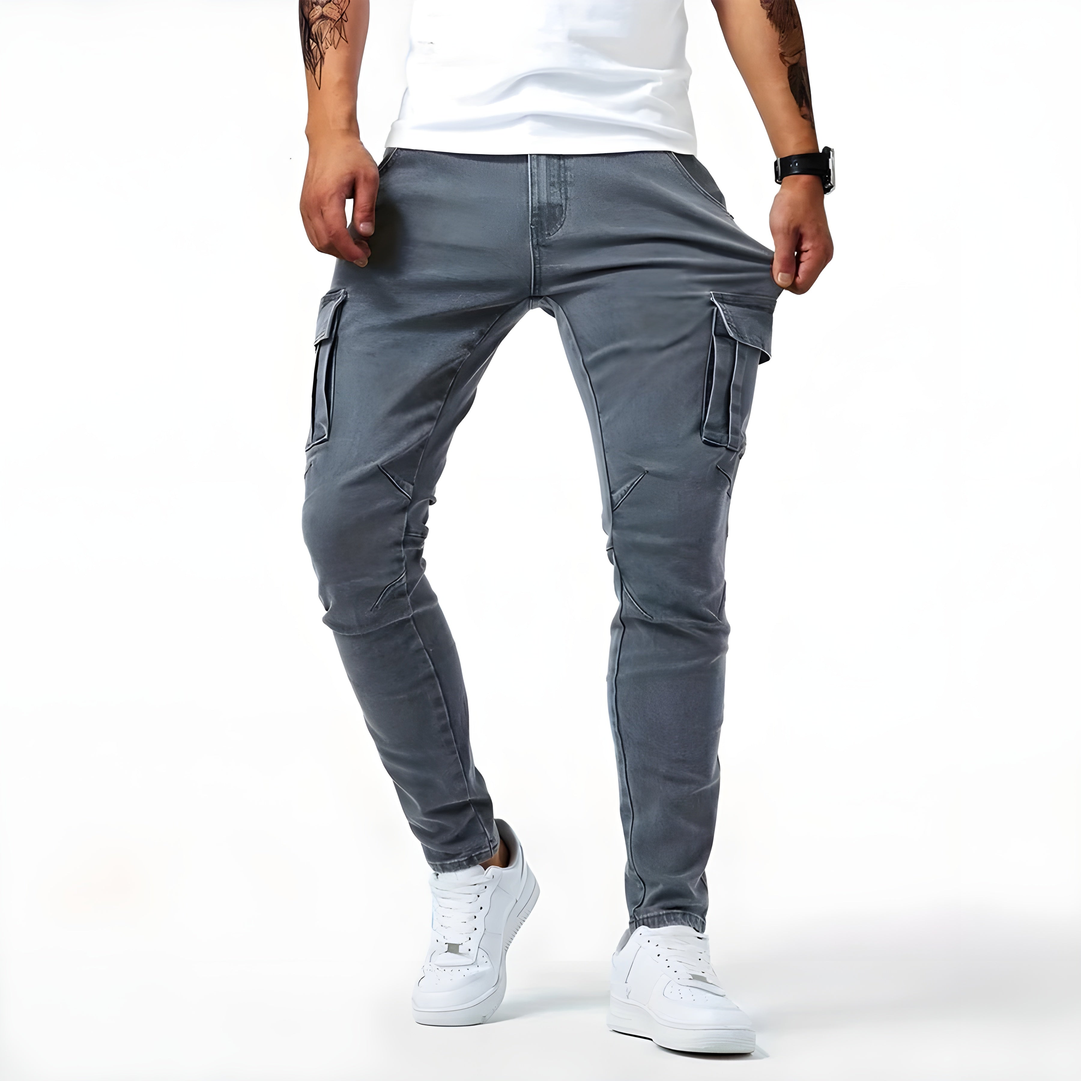 Ethan Cargo-Hose aus Stretch-Denim