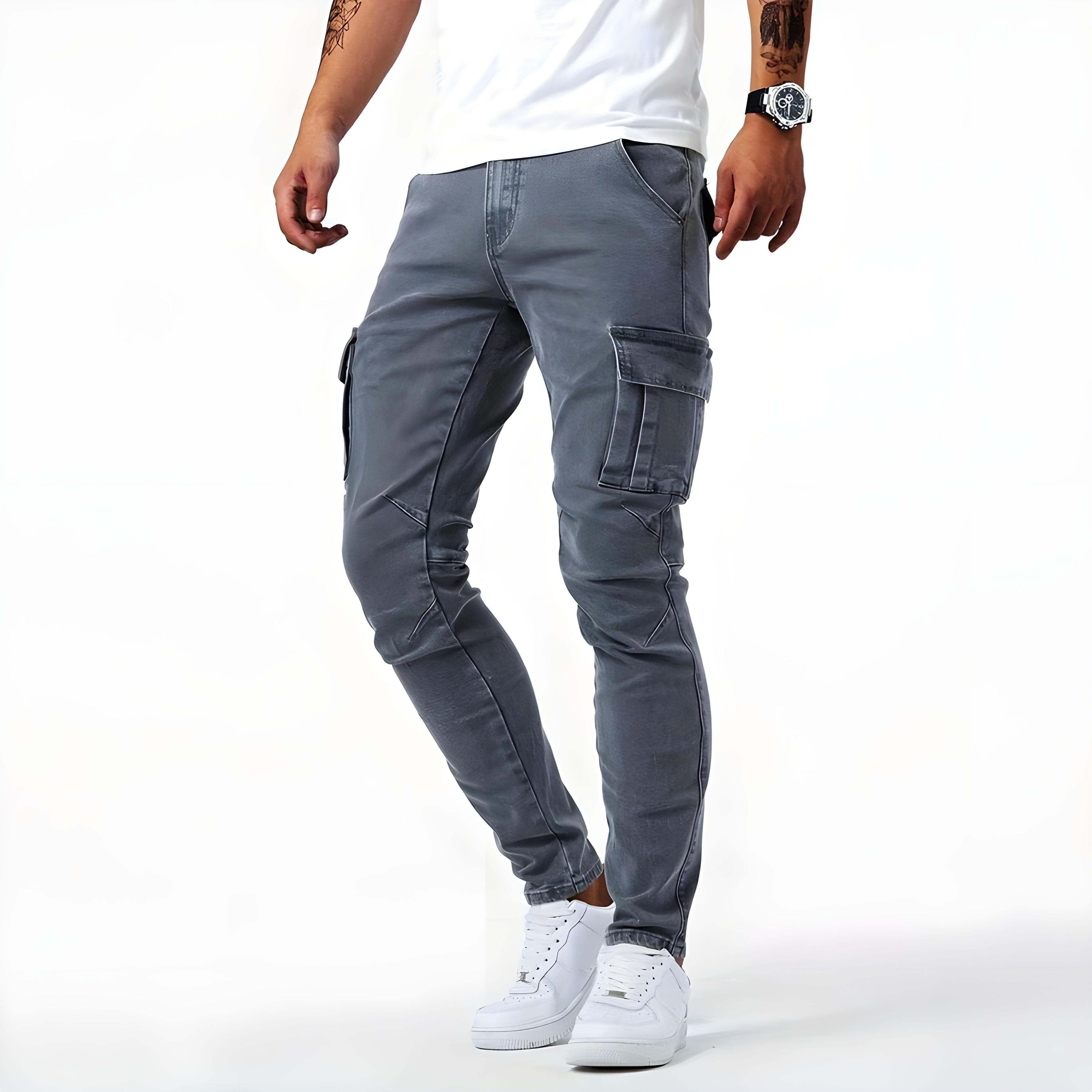Ethan Cargo-Hose aus Stretch-Denim