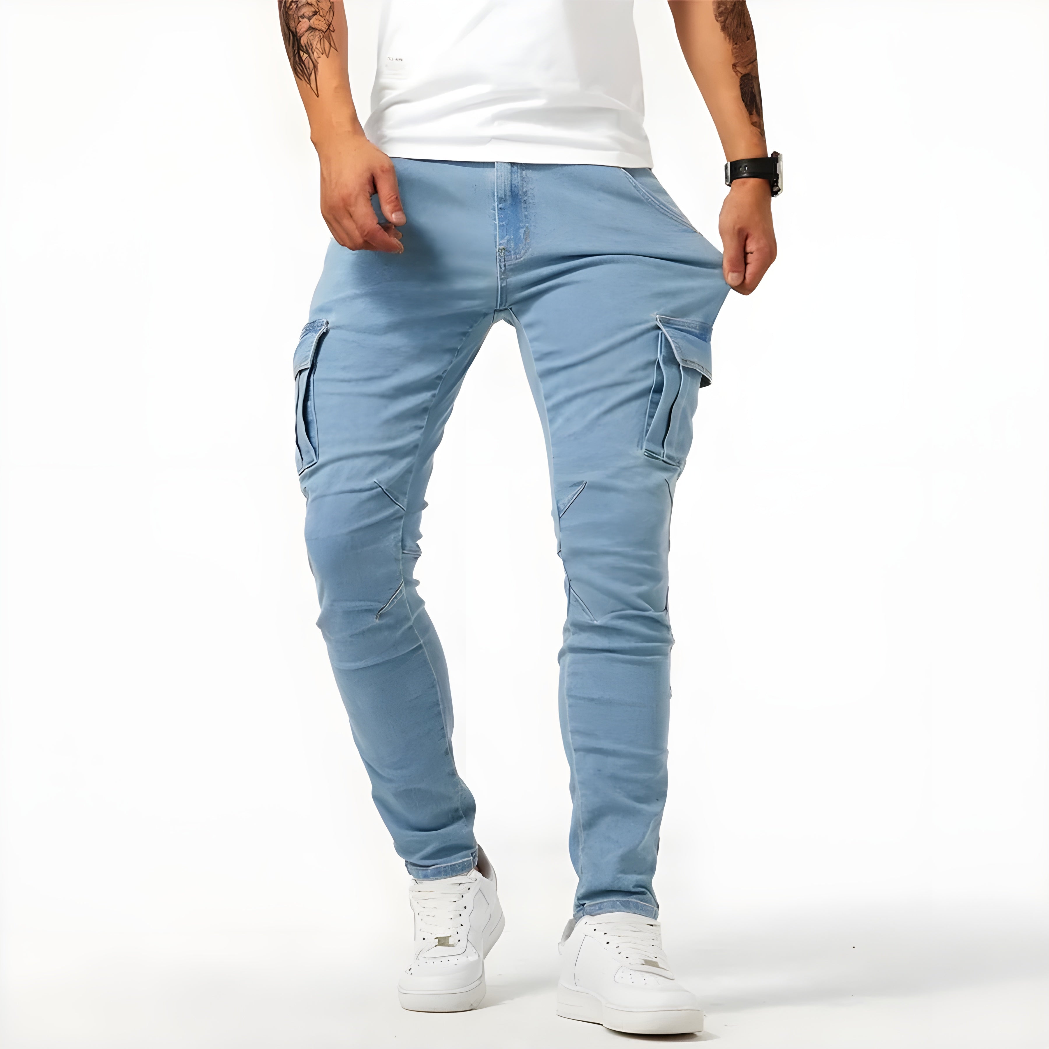 Ethan Cargo-Hose aus Stretch-Denim