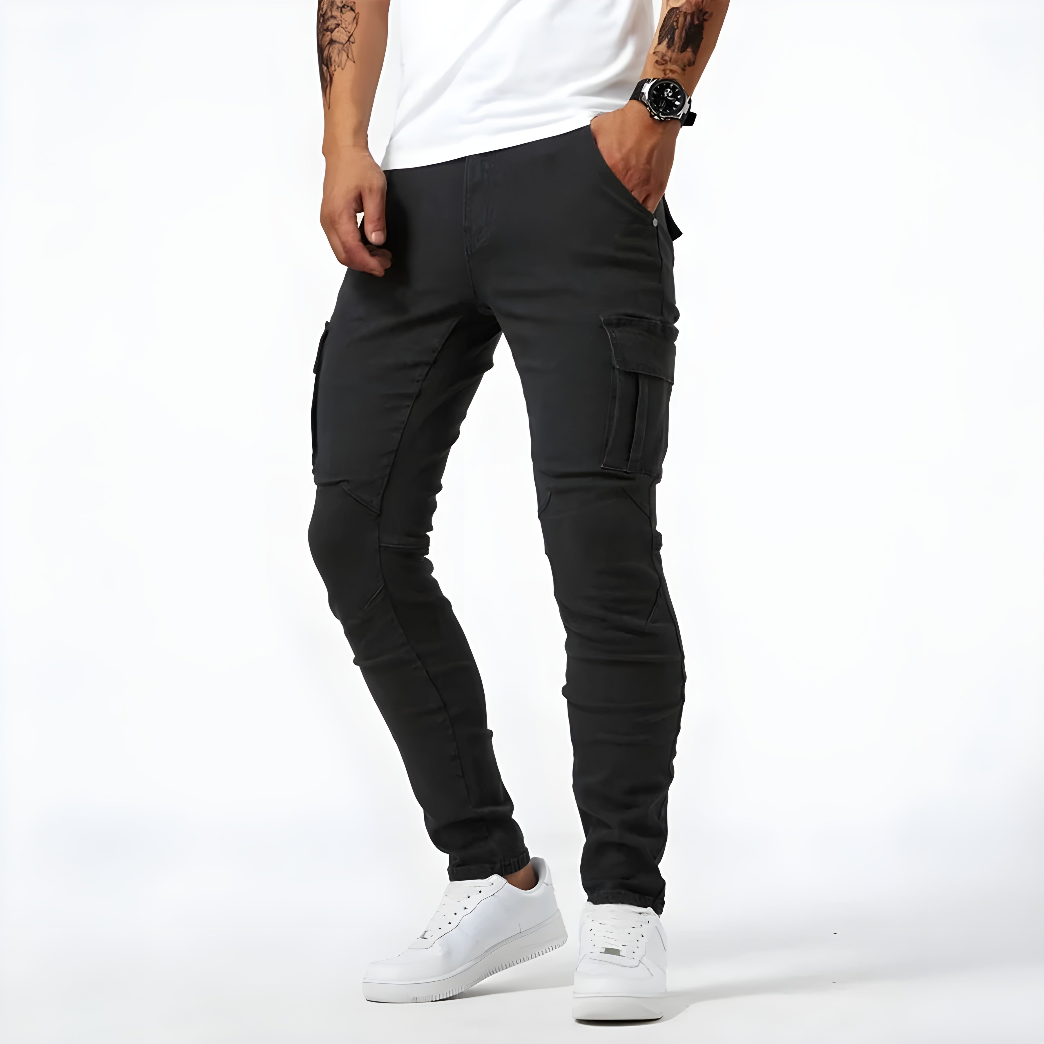 Ethan Cargo-Hose aus Stretch-Denim