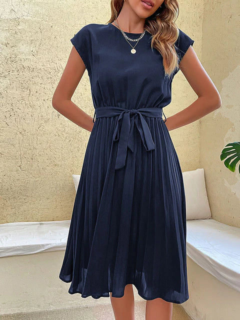 Cecilia | Mini-Kleid mit kurzen Ärmeln und Falten