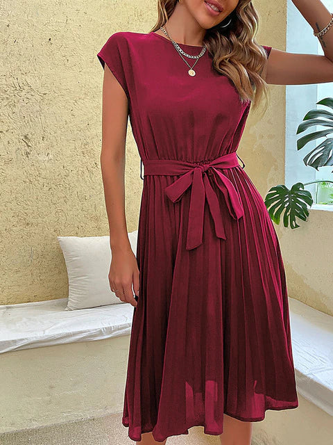 Cecilia | Mini-Kleid mit kurzen Ärmeln und Falten