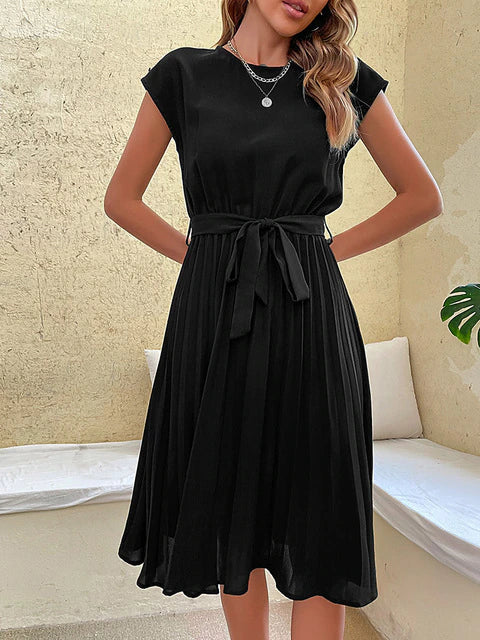 Cecilia | Mini-Kleid mit kurzen Ärmeln und Falten