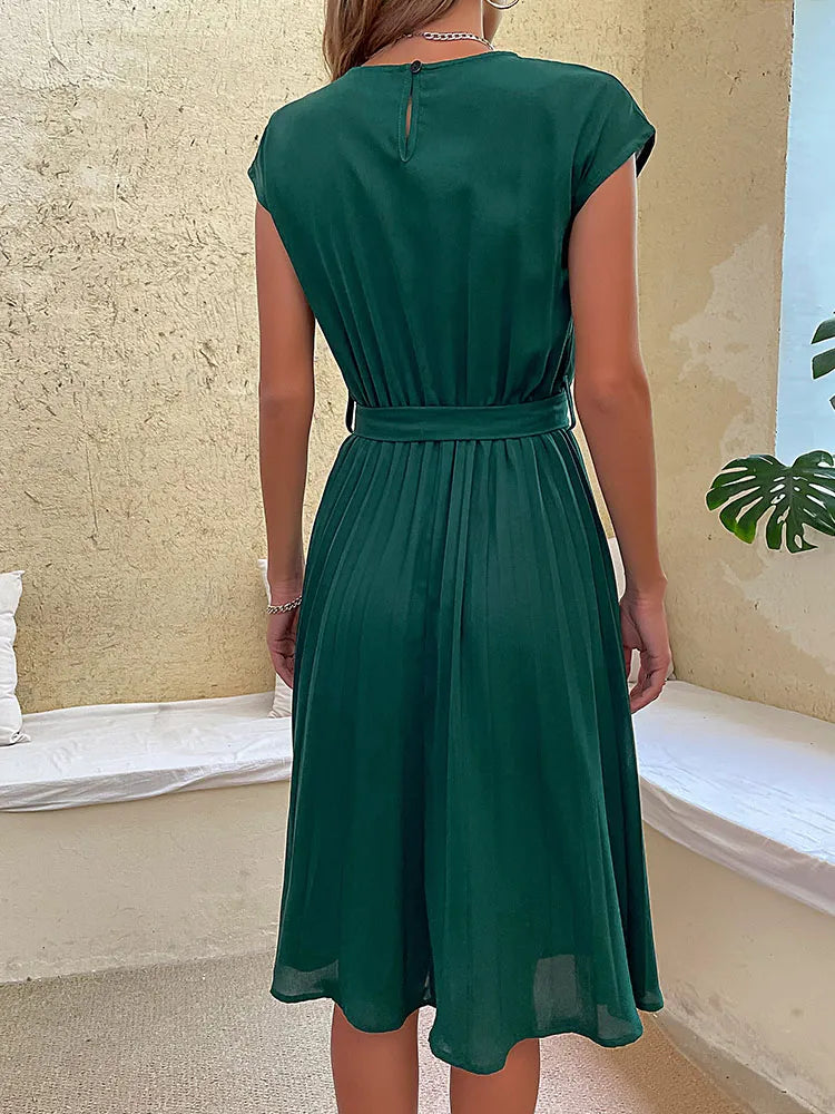 Cecilia | Mini-Kleid mit kurzen Ärmeln und Falten