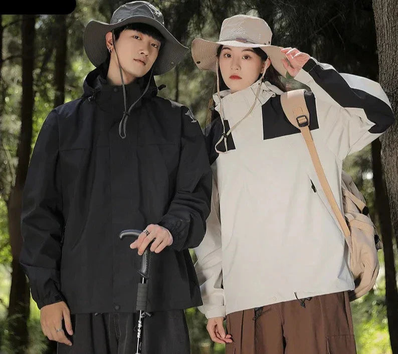 Unisex Kapuzenwindjacke ComfortFit mit passendem Reißverschluss