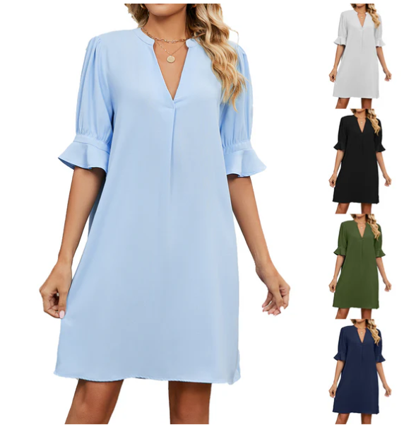 Elouisa | Sommer-Minikleid mit V-Ausschnitt