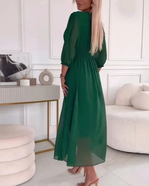 Nila | Luxuriöses Kleid mit dreiviertelärmeln für Damen