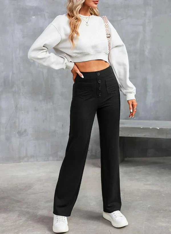Anna | Damen Casual High Waist Stretch Hose