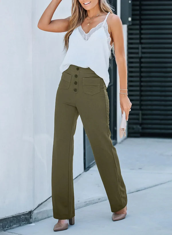 Anna | Damen Casual High Waist Stretch Hose