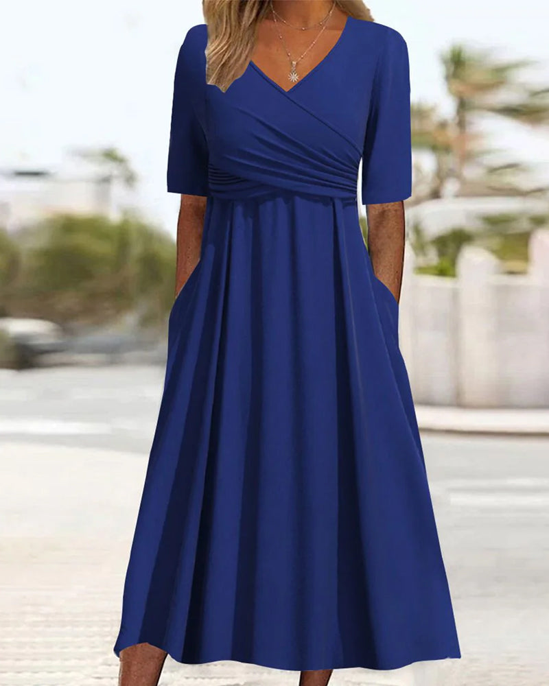 Jasmin | Crossover Midi Kleid