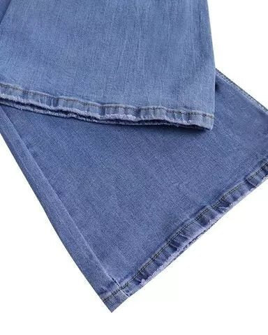 Isla | Knopf-High-Waist-Denim-Hosen für Frauen