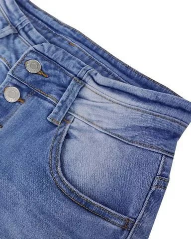 Isla | Knopf-High-Waist-Denim-Hosen für Frauen