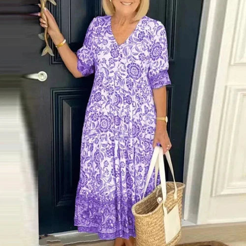 Sophia | Bohemian Kleid mit V-Ausschnitt