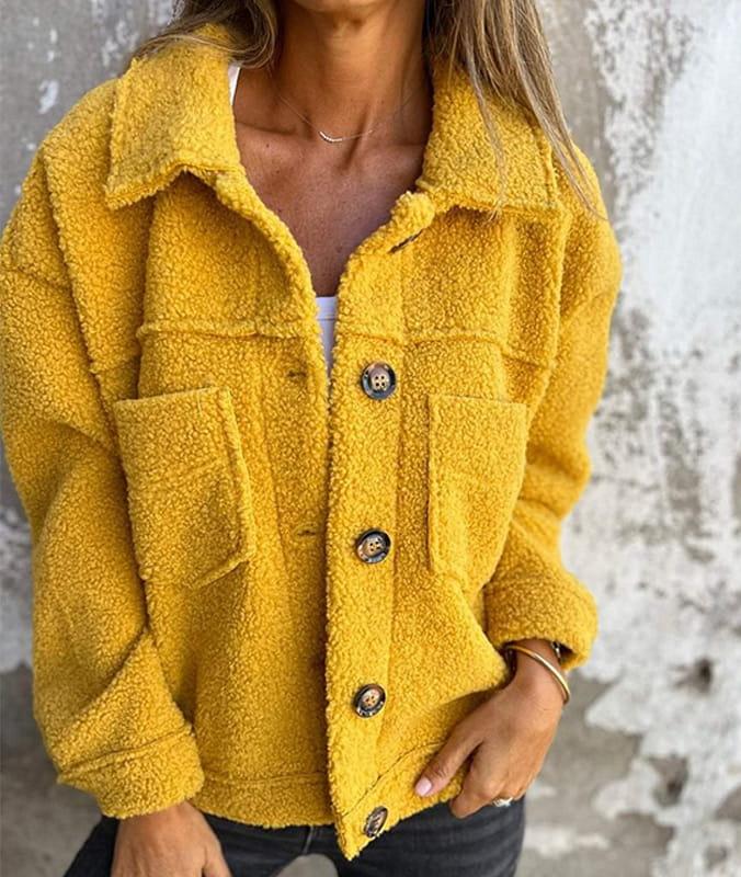 Lina | Kurze Warme Jacke mit Reverskragen für Damen