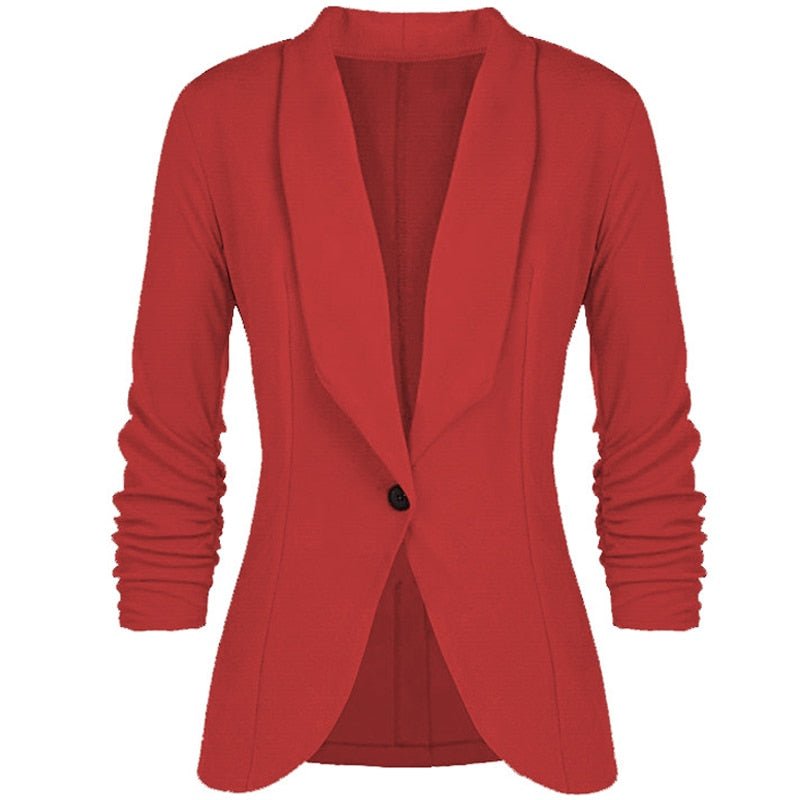 Zeitloser einfarbiger Blazer mit langen Ärmeln für alle Anlässe