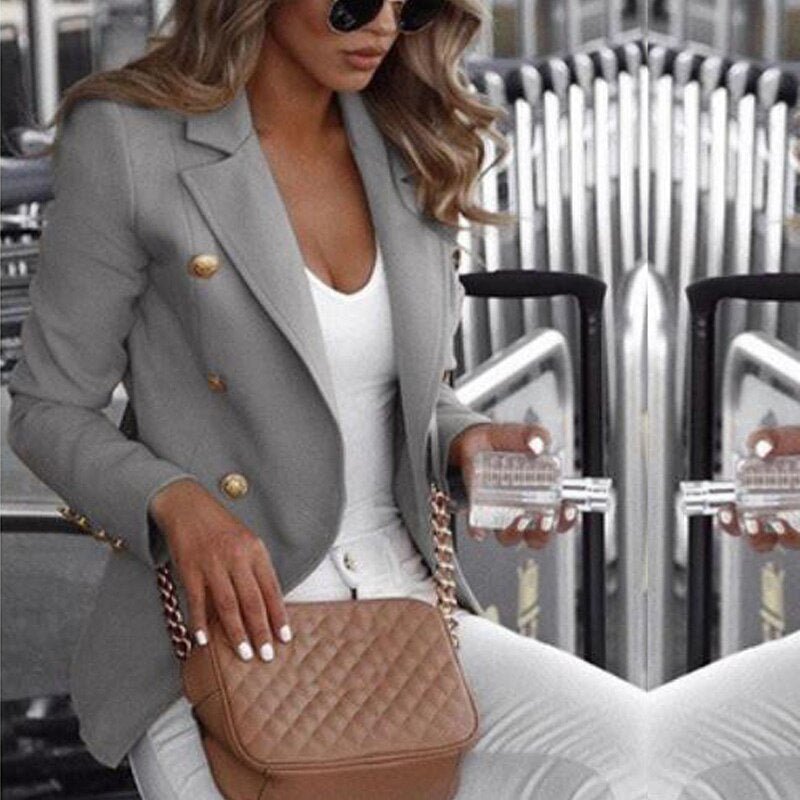 Blazer mit langen Ärmeln und goldenen Knöpfen